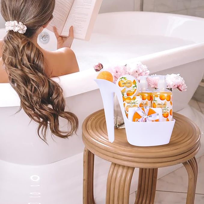 Luxury Spa Gifts for Women – 8 Pc Citrus Scented Bath and Body Set with Bubble Bath, Lotion & More – Luxury Self Care Kit for Wife, Mom, Girlfriend, Birthday Gifts for Women by Draizee