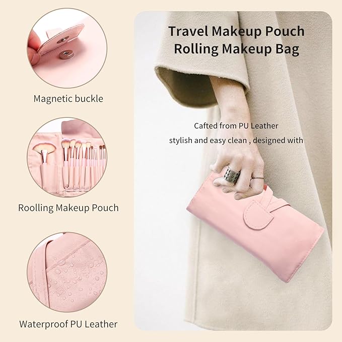 28PCS Makeup Brush Set, Quality Makeup Brushes for Women, Brush Set Make Up for Beginner Starter Professional,Pink Makeup Set with Blenders Masks Spatula,Travel-Friendly Makeup Brush Set with Case