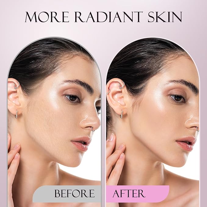 Sonic Dermaplane Razor for Women Face, Dermaplaning Tool for Face, Facial Hair Removal for Women, Sonic Edge Technology, Peach Fuzz with 16 Replaceable Blades(Pink)