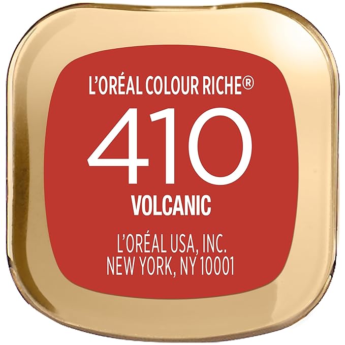 L'Oreal Paris Colour Riche Original Creamy, Hydrating Satin Lipstick with Argan Oil and Vitamin E, Volcanic, 1 Count (Pack of 2)