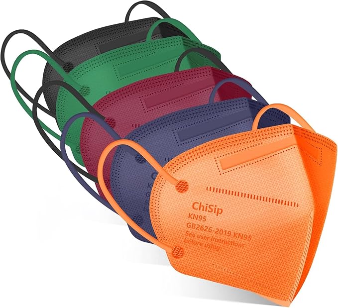 ChiSip Disposable Face Masks, 5 Layer Breathable Masks for Adult, Men, Women