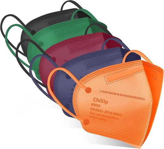 ChiSip Disposable Face Masks, 5 Layer Breathable Masks for Adult, Men, Women