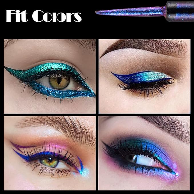 6 Colors Chameleon Liquid Eyeshadow Metallic Glitter Shimmer Eye Shadow Set Long Lasting Waterproof Multichrome Eyeshadows Makeup Set