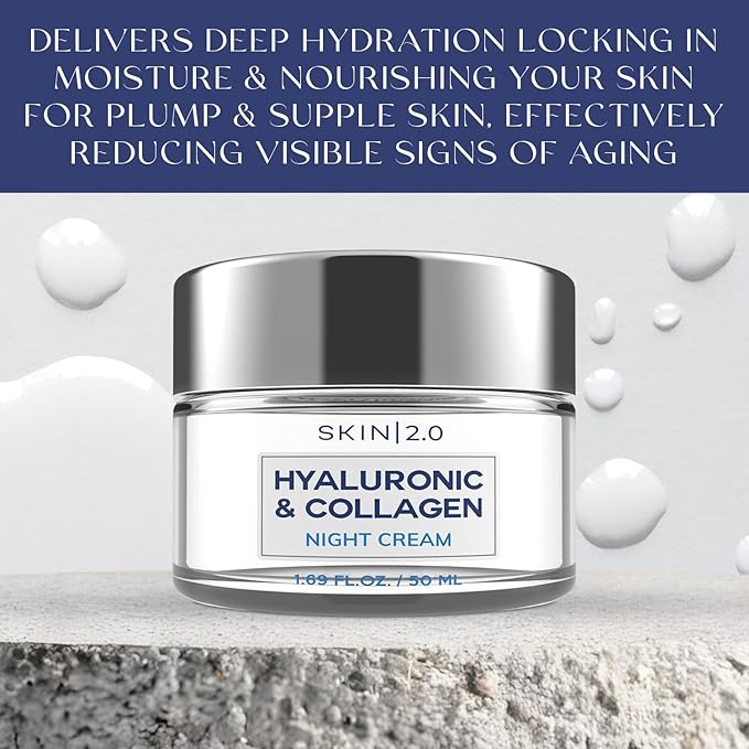 Korean Hyaluronic Acid & Collagen Face Moisturizer - Dermatologist Tested, Ultra Hydrating, Anti-Aging, Clean Beauty, Cruelty-Free Korean Skincare for All Skin Types - 1.69 Fl oz