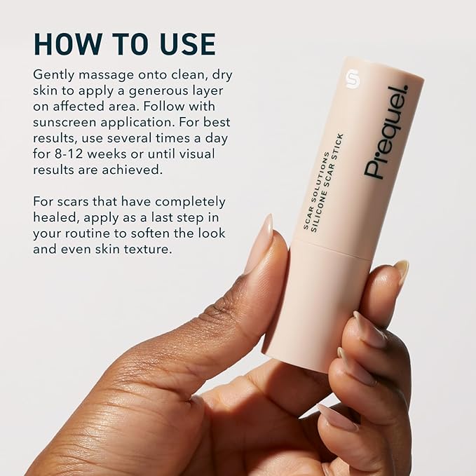 Skin Scar Solutions 60% Silicone Scar Stick. Thick Solid Velvety Film for Scars. Formula Infused with Centella Asiatica Extracts and Vitamin E. Soothing and Occlusive
