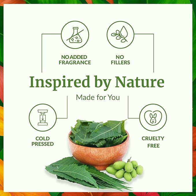 SVA Neem Seed Oil - 4 Fl Oz – 100% Natural Cold Pressed Neem Oil - for Face, Skin Care, Hair Care, Scalp Massage & Body Massage – Carrier Oil with Dropper