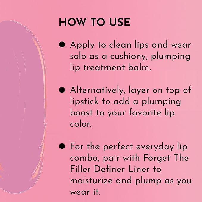 LAWLESS Forget the Filler Lip Plumping Line Smoothing Tinted Balm, Cupid, Pink, 0.09 Ounce