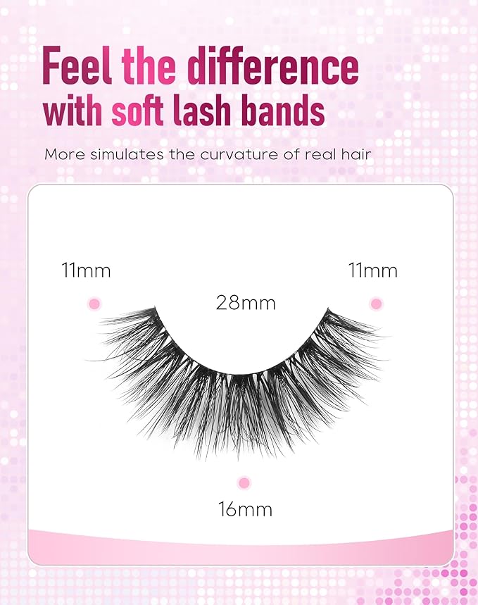 Frihappy False Eyelashes Cat Eye Lashes Natural Fake Lashes 7 Pairs FRH-289