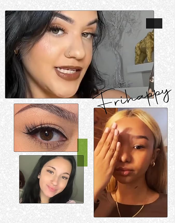 Frihappy Wispy Mink Lashes - Natural False Eyelashes, 5 Pairs with Half Lashes Gift