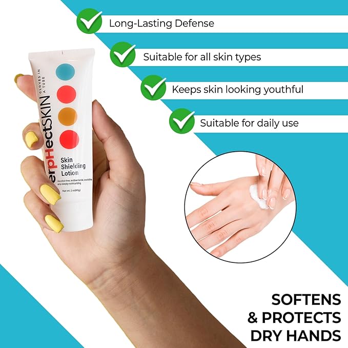 Skin Shielding Lotion – Invisible Moisturizing Barrier for Dry Hands – Alcohol-Free Daily Hand Cream – Softens & Protects – Suitable for All Skin Types – 2 oz (60g)