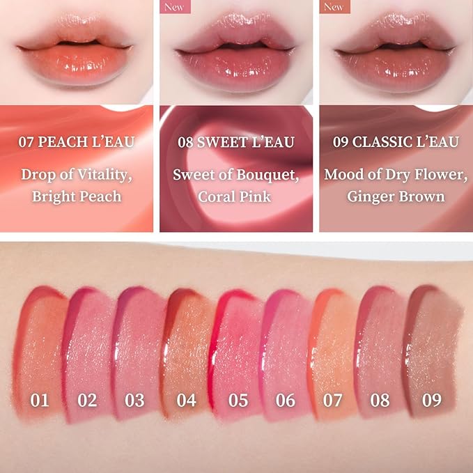 BBIA L’EAU Tint – Glossy & Glow Lip Stain, Watery Lip Tint, Non-Sticky, High Shine Finish, Long-lasting, Moisturizing, Lightweight, Natural, Daily Use, Vegan, Korean Lip Makeup (04 MAGNOLIA L'EAU)