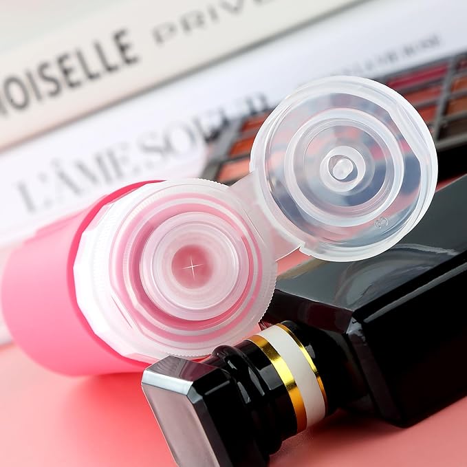 Travel Bottles for Toiletries, Tsa Approved 3oz Travel Size Containers BPA Free Leak Proof Refillable Liquid Silicone Squeezable Travel Accessories for Shampoo Conditioner Lotion (4 Pack)