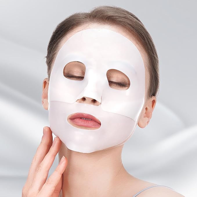 Collagen Face Mask 80,000ppm Marine Hydrolyzed Collagen (300-500Da) & Hyaluronic Acid | Overnight Hydration Gel Sheet for Deep Moisture | Gentle Formula, Safe for Sensitive Skin