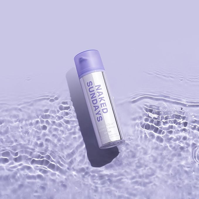 Naked Sundays CabanaClear SPF 50 Water Gel Serum - Invisible Daily Lightweight & Hydrating Sunscreen with Hyaluronic Acid, Broad Spectrum, Oil-Free, Silicone Free, Fragrance-Free for All Skin Types