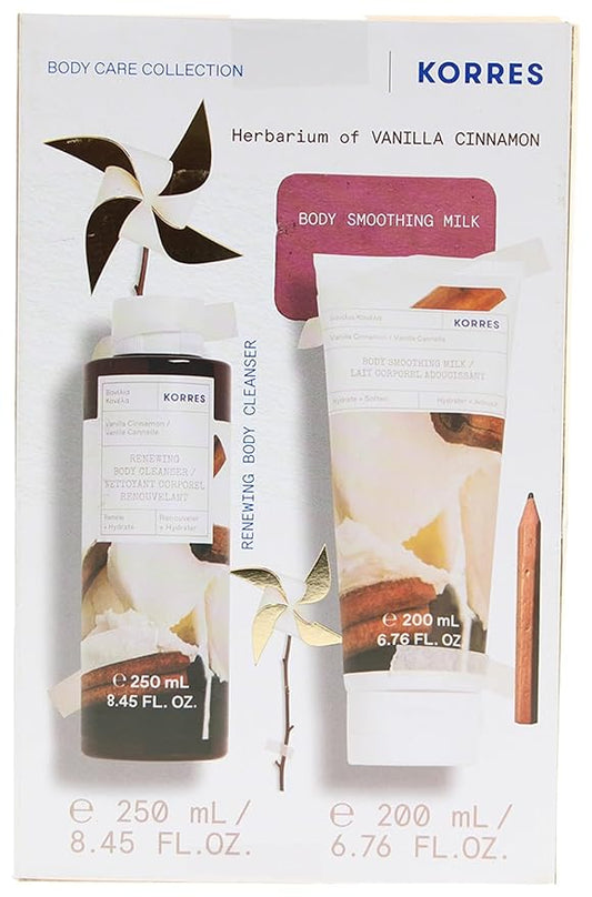 KORRES Vanilla Cinnamon Shower Gel & Body Milk Set, Value set, 450ml