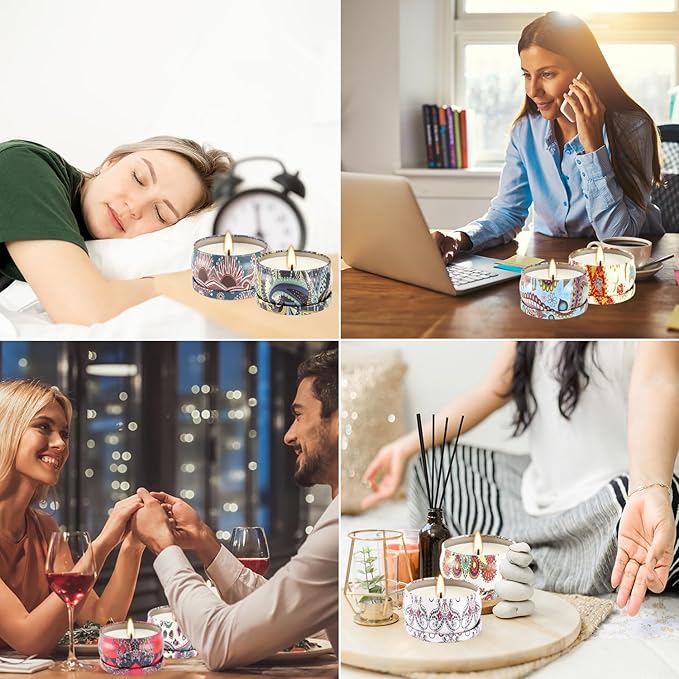 Scented Candle Gifts Set 36 Pack Soy Wax Travel Tin Jar Candles for Home 2.5 OZ Scented Candles for Mom for Christmas, Birthday, Thanksgiving, Mother's Day.