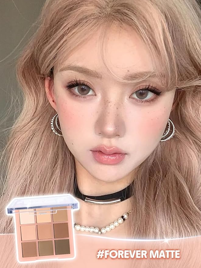 SHEGLAM Eyeshadow Palette 9-Color Ultra-pigmented Shimmer & Matte Shades, Vegan & Cruelty-free-Forever Matte