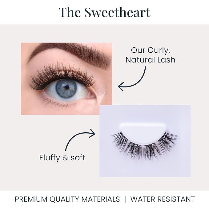 FlutterHabit The Sweetheart Lashes, DIY Lash Extensions [Up to 10 Day Wear], Natural & Curly Cluster Lashes, Salon Quality Eyelashes Extensions, Natural Lashes, No Lash Glue Included