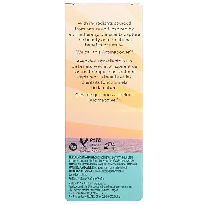 Pacifica Beach Day Spray Perfume, Fragrances, Bliss, Bergamont, Orange Flower, Sandalwood, Amber, Suede Leather, Clean Perfume, Parfum, Eau de Toilette Clean Vegan & Cruelty-Free