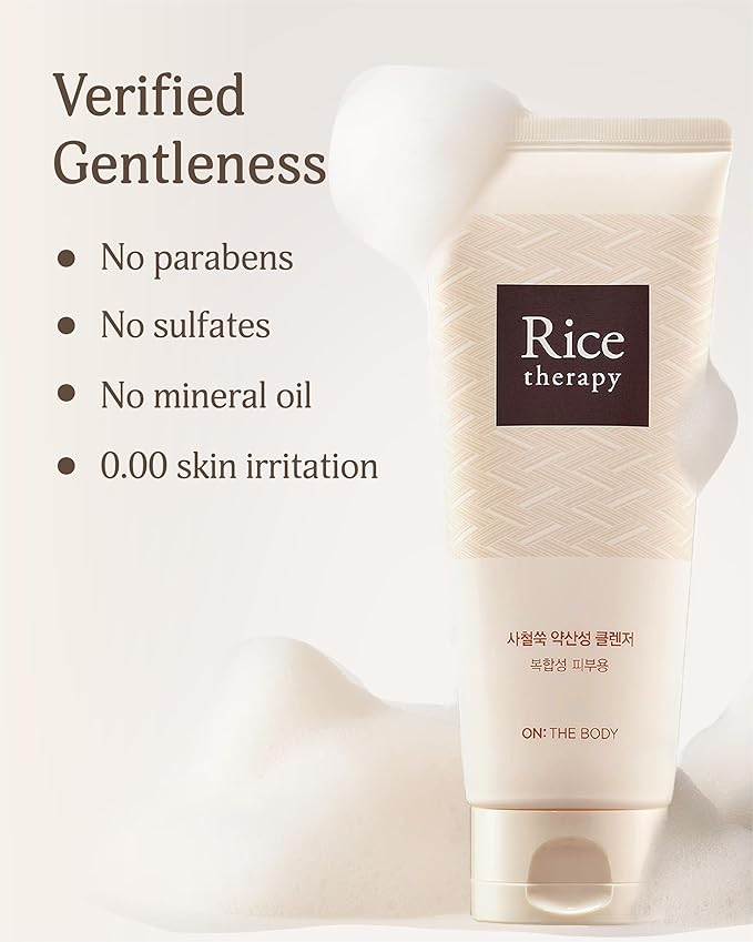 Rice Artemisia Foam Cleanser (Pack of 1, 5.1fl oz) - Gentle Moisturizing Face Wash for Sensitive Skin. Daily Hydrating Facial Foam for Radiant, Smooth Skin. Korean Skin Care