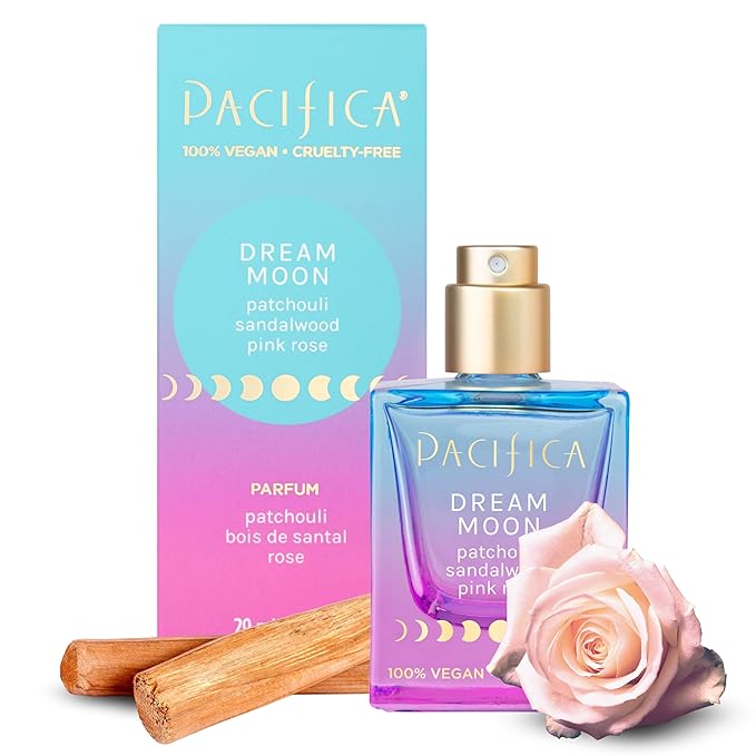 Pacifica Dream Moon Womens Spray Perfume 1 fl oz – Long-Lasting Floral Woody Fragrance for Her - Rose, Patchouli, Sandalwood – 100% Vegan, Cruelty-Free, Phthalate-Free Fragrance