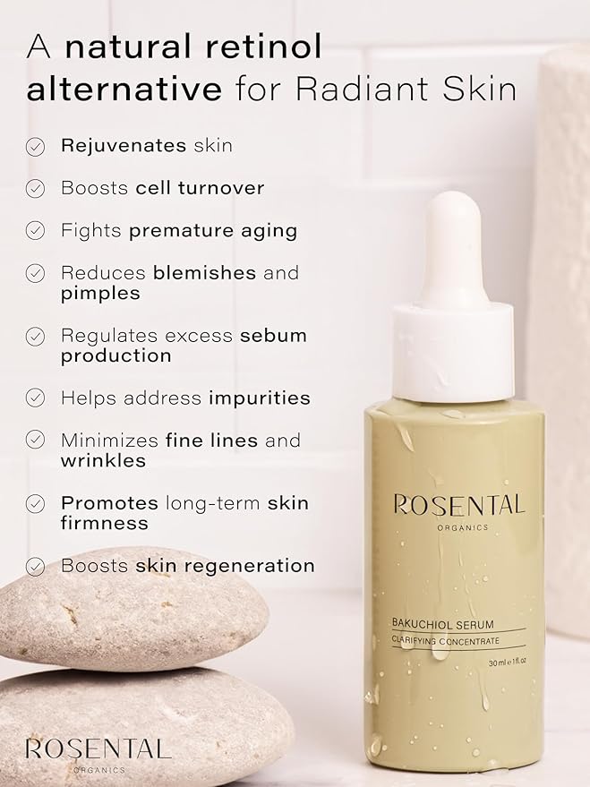 Organics Bakuchiol Serum (30ml) - Facial Care Against Blemishes & Acne - Slow-Aging Facial Serum - Clear Skin - Retinol Alternative - 100% Vegan & Natural Cosmetics - Made in Austria