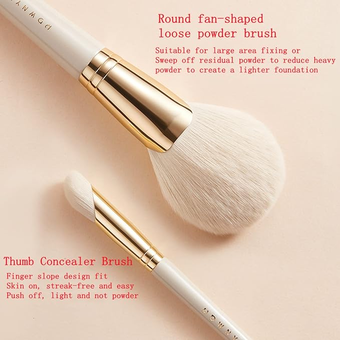 Makeup brush gift set: 14 piece professional makeup brush advanced synthetic kabuki brush set foundation make-up powder blusher eye shadow concealer high gloss brush mixed makeup brush set