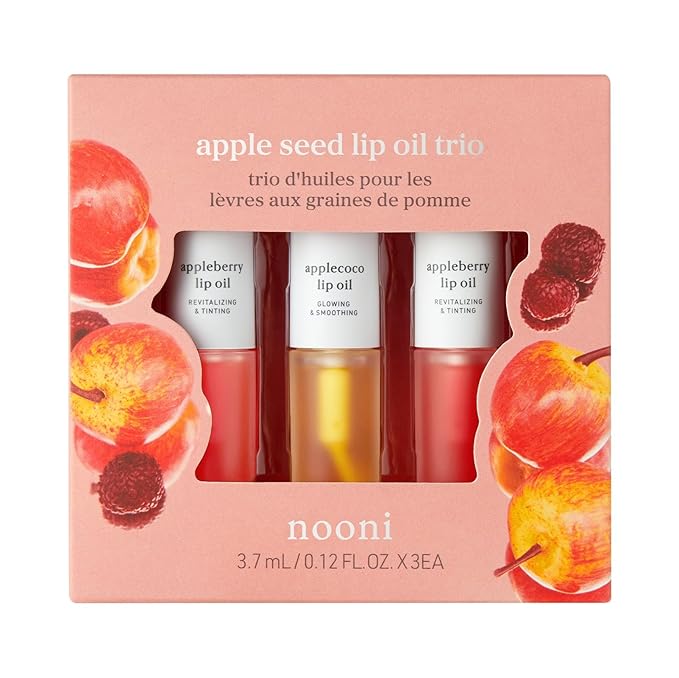 NOONI Korean Hydrating Lip Oil Gift Set + Applepeony Bundle