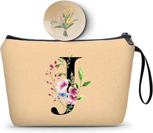 Birthday Inspirational Bridesmaid Proposal Team Small Gifts for Women Mom Aunt Teacher Sister Coworkers Makeup Cosmetic Bag Travel with Mirror Mothers Day Christmas Graduation J