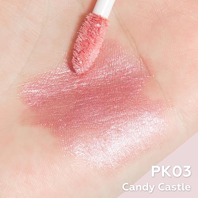 FOCALLURE Metallic Liquid Lipstick,Non Stick Cup Lip Gloss,High Impact Lip Color with Transfer-proof Wear,Long Lasting & Waterproof Lipstick Makeup for Women,PK03 Candy Castle