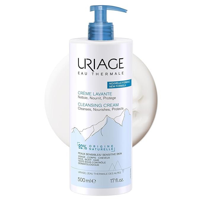 URIAGE Daily Moisturizing Body cleanser with Shea Butter | 2-in-1 Body Wash: Cleanses & Nourishes, Face, Body & Hair, Paraben & Soap-Free, Physiological pH, 500 mL / 17 fl. Oz