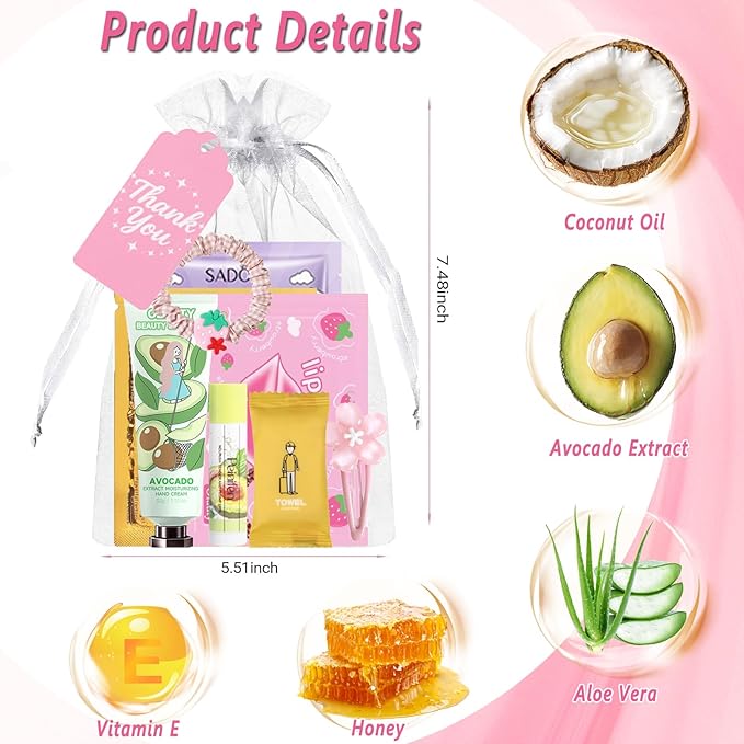 100Pcs Spa Party Supplies for Girls,Spa Party Favors Skincare Fruit Face Masks,Lip Masks,Under Eye Patches,Hand Cream,Lip Balm,Compressed Towel,Hair Tie,Spa Birthday Sleepover Party Supplies for Women