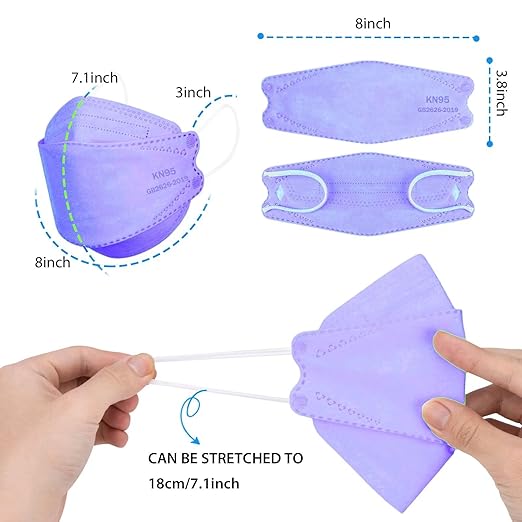 KN95 Face Masks, Disposable Face Mask 50 Pcs for Adults
