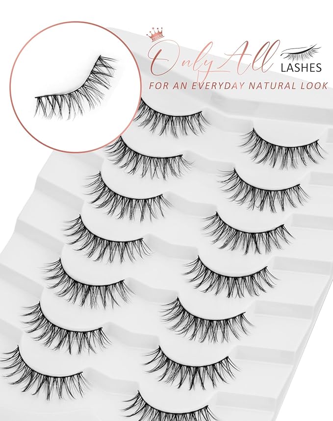 Onlyall Wispy Lashes Natural Flared False Eyelashes Fake Lashes DK68