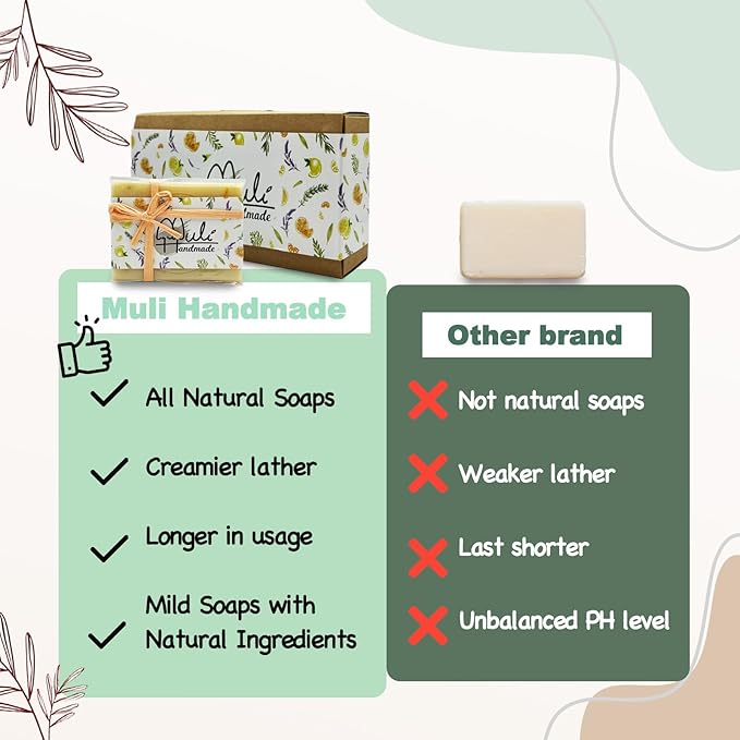 Natural Handemade Bar Soap for Men and Women with Essential oils, Scented Bar Soaps for Bath, Fragrance Gift Set (Pack of 3) Calendula