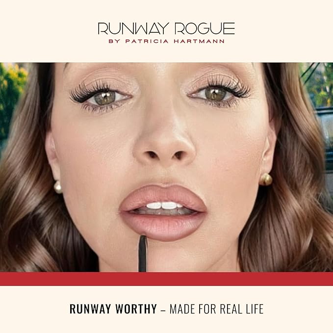 Runway Rogue Designer Liner Lip Pencil, Matte Muted Raspberry Lip Liner Pencil and Lip Liner Sharpener, ‘Open Call’
