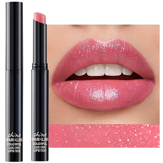 Pink Red Lipstick For Women Matte Nude Glitter Shimmer Metallic Highly Pigmented Moisturizing Lip stick Hypoallergenic Waterproof Long Lasting Lipsticks Quick Makeup Lightweight Portable 01#