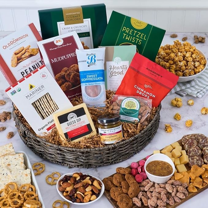 Snack & Chocolate Gift Basket Deluxe - Gourmet Food Gift by GourmetGiftBaskets.com