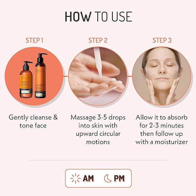 Eve Hansen Vitamin C Serum for Face - Facial Serum with Hyaluronic Acid, Vitamin E and Aloe Vera 2 oz - for softer, smoother, and more refined Skin