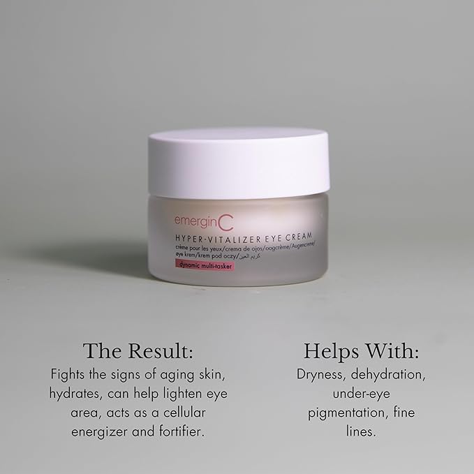 Hyper-Vitalizer Eye Cream - Antioxidant-Rich Anti-Aging Eye Cream with Vitamin C to Combat the Appearance of Dark Circles + Fine Lines (0.5 oz, 15 ml)