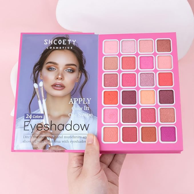 4-Layer Multi - Functional Beauty Book Kit- Style Makeup Palette Ingeniously Combines Eyeshadows, Blushes, Highlighters, Contour Powders In One,Best Choice for A Gift for Women (SH2512B)