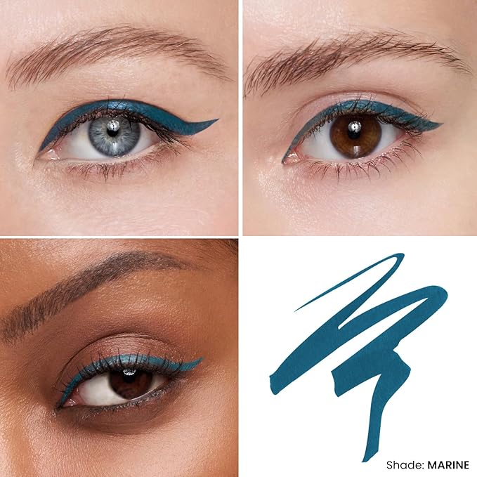 OFIR Eye Edge Liquid Eyeliner Pen | Water and Smudge Proof | Long Lasting Matte Finish, Soft Tip with Bold Pigment | Cruelty Free Formula | Black Eyeliner for Women | Marine - Teal Jade | 0.04 Fl Oz