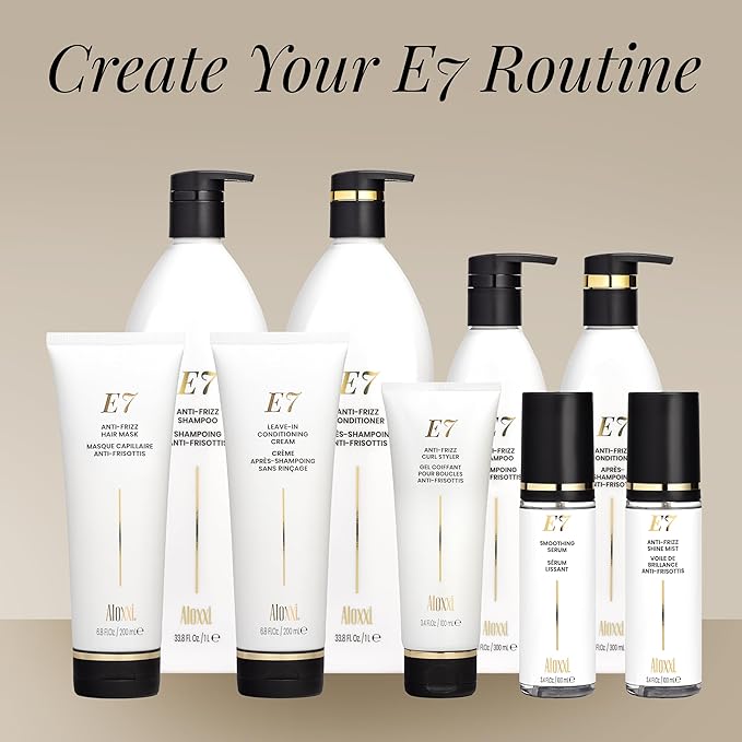 ALOXXI E7 Anti-Frizz Shampoo for Color-Treated Dry Damaged Hair Moisturizing & Strengthening with Cleansing Oils & Antioxidants, 10.1 Fl Oz