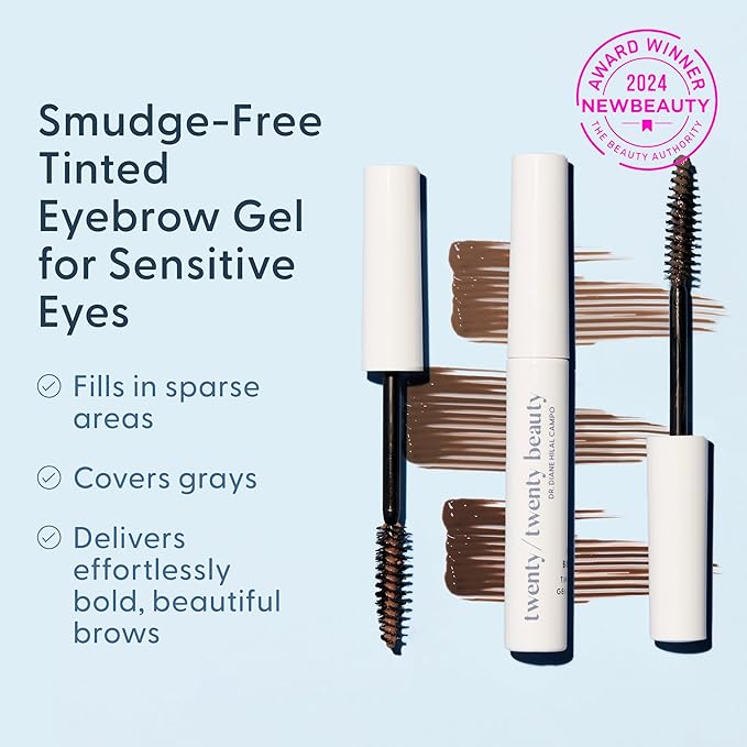 Full Brows Tinted Eyebrow Gel – Tinted Brow Gel for Fuller Eyebrows - Gentle & Safe for Sensitive Skin & Dry Eyes - Ophthalmologist Developed - Vegan, Cruelty-Free, Clean Ingredients (Blonde)