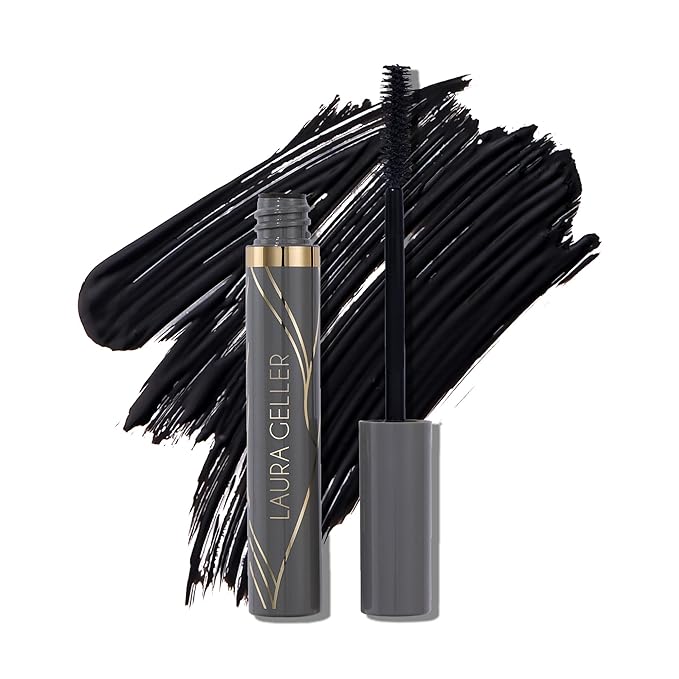 LAURA GELLER NEW YORK Always There Lengthening Mascara in Black - Defining, Curling, Buildable Formula Eye Makeup- Innovative Lengthening Brush - 1 count