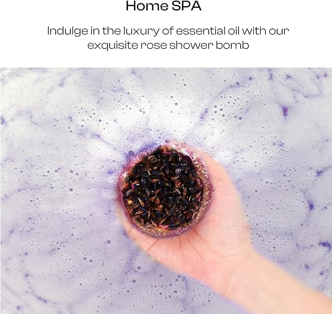 Bath Bombs for Women, Gift Set of 6 Fizzies Luxury Large Size with Real Flowers and Natural Organic Essential Oil, Self Care Gifts for Women, Mon, Daughter, Girlfriend, Kids,Pack of 6 (Multiple)