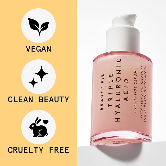 Beauty Pie Triple Hyaluronic Acid & Lipopeptide Serum 50ml – Deep Hydration, Plumping & Smoothing Face Serum – Anti-Wrinkle, Fine Line Care – Lightweight, Fragrance-Free Formula