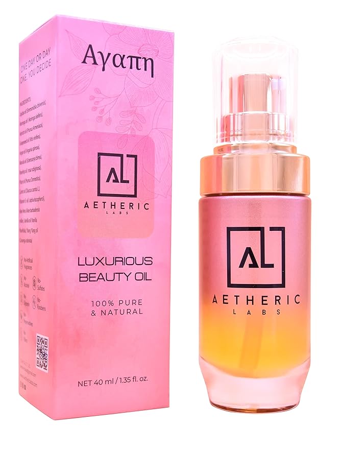 Glow Face Oil - Moringa, Rosehip & Argan Serum for Dry, Oily & Acne-Prone Skin - Hydrating, Non-Comedogenic, Vegan Skincare - Natural, 1.35 fl oz