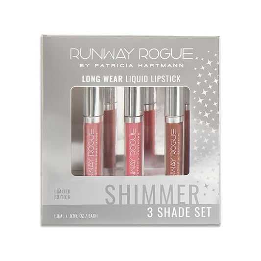 Runway Rogue Try Me x 3 Mini Long Wear Limited Edition Liquid Lipstick Set, Rodeo Trio (‘Soft Box’, ‘Jet Set’, ‘Couture’)