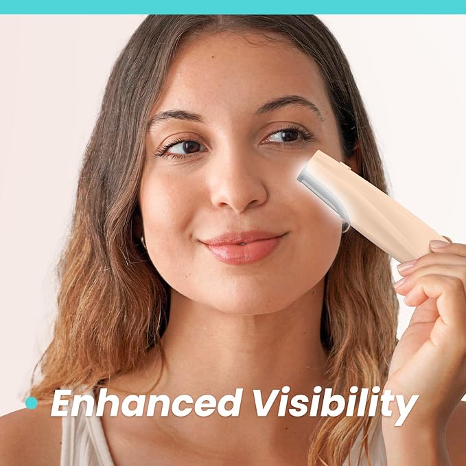 Sonic Dermaplaning Tool for Face - Rechargeable Dermaplane Razor with 6 Refill Dermablades, Facial Hair & Peach Fuzz Remover for Women (Pink)